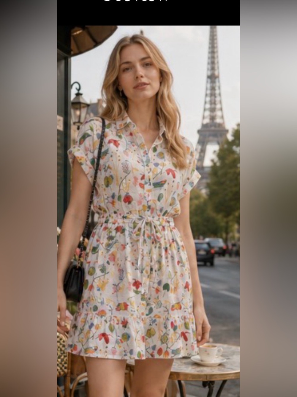 Cynthia Rowley White Floral Print Mini Dress